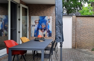 op stap met mijn moeder 